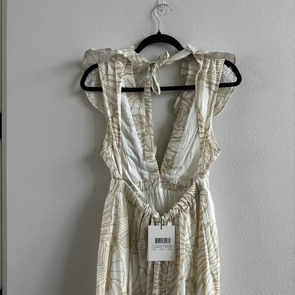 Dissh Malta Palm Frill Linen Dress US size 6 - Picture 3 of 6